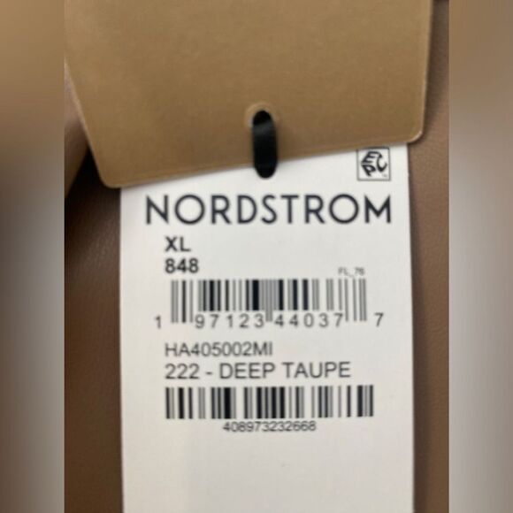 Halogen NWT Wide Leg Faux Leather Cargo Pants Womens XL Taupe Career Going Out - Picture 14 of 15